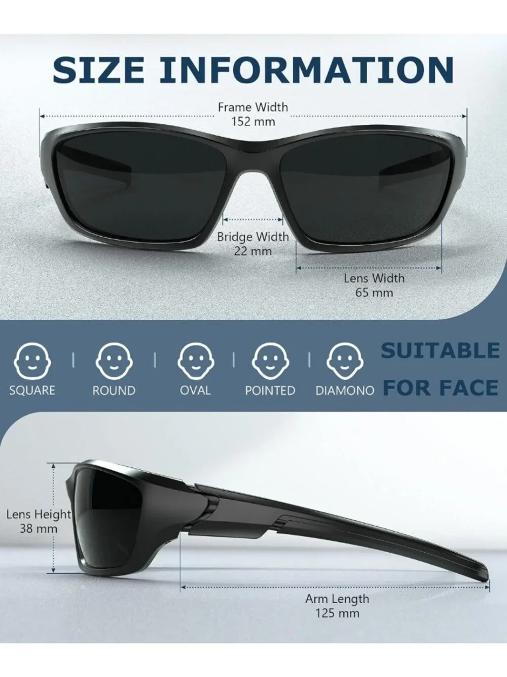 Polarized Sports Sunglasses for Men & Women - UV400 Protection for Cycling